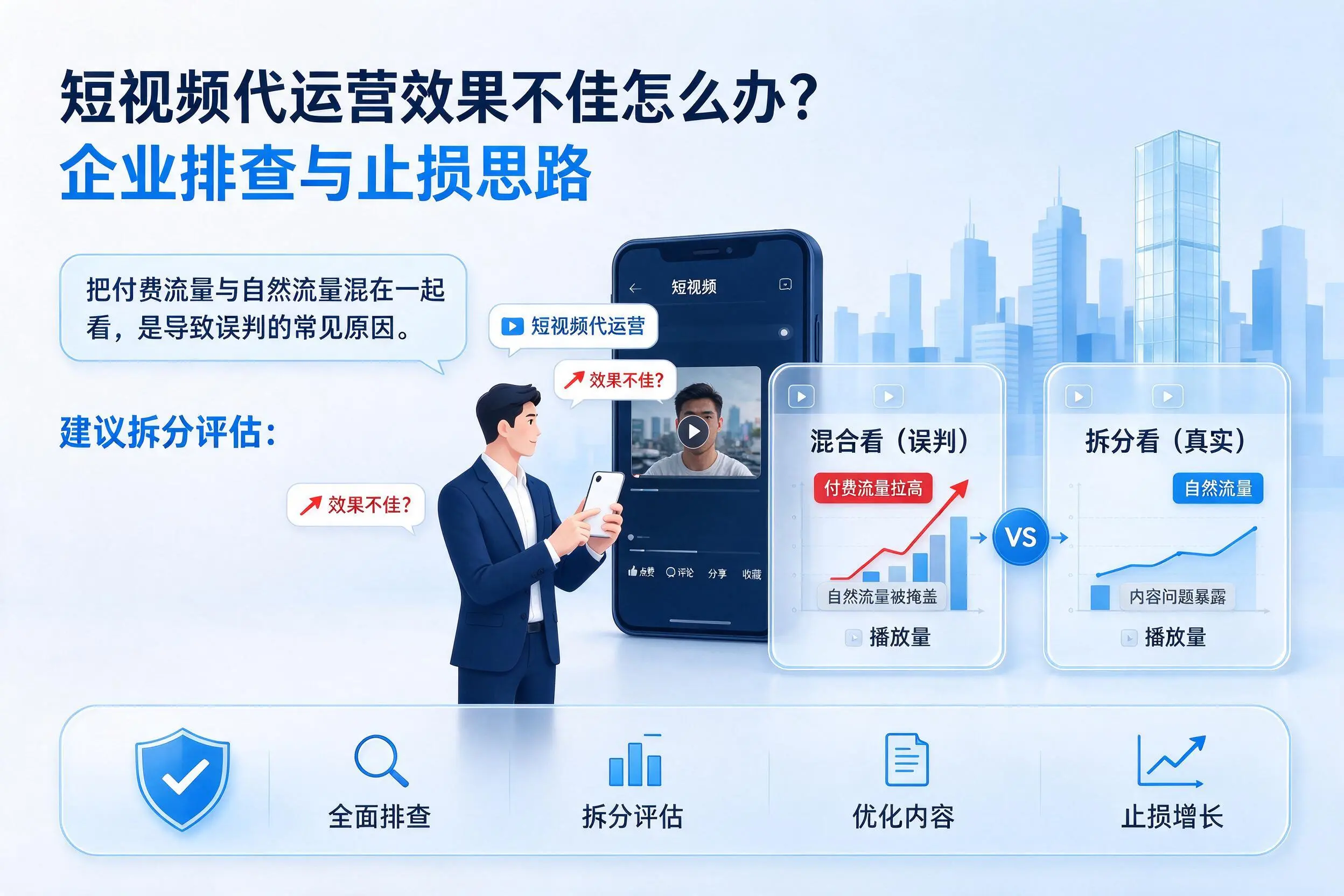 短视频代运营效果不佳怎么办?梅州企业排查与止损思路