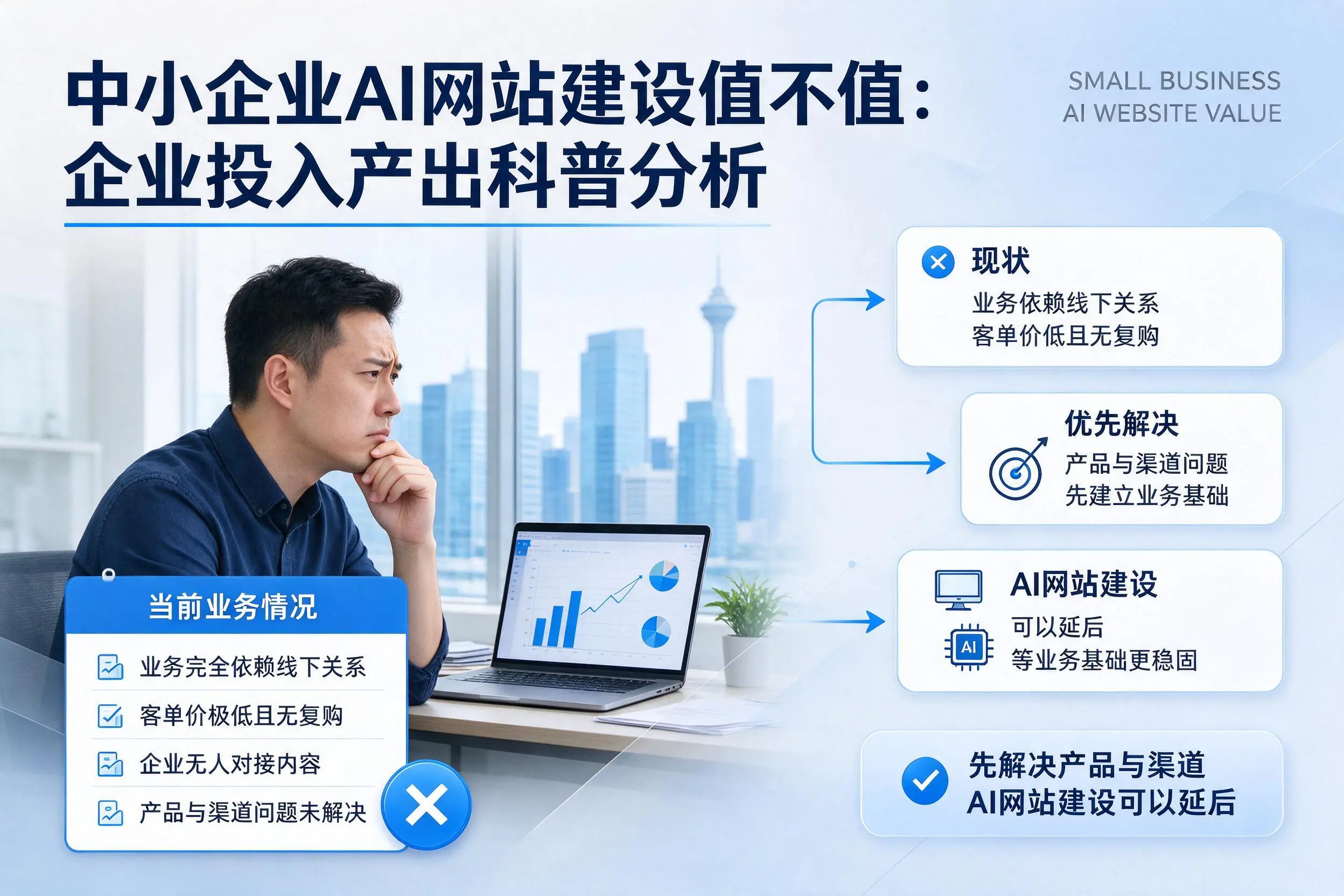 中小企业AI网站建设值不值：梅州企业投入产出科普分析