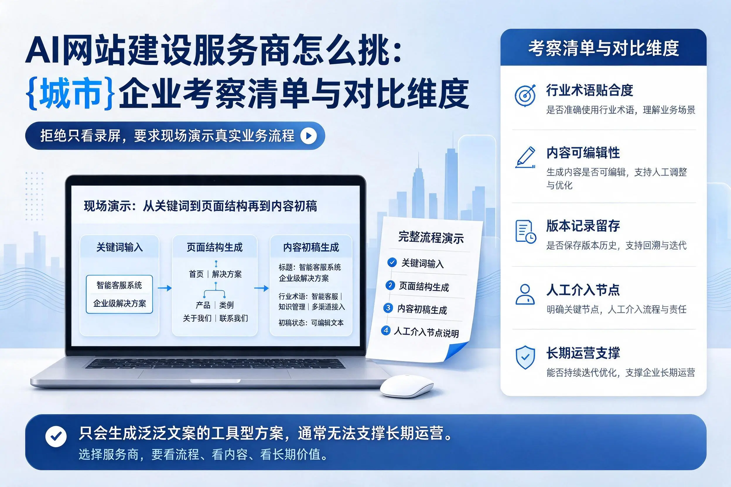 AI网站建设服务商怎么挑：梅州企业考察清单与对比维度