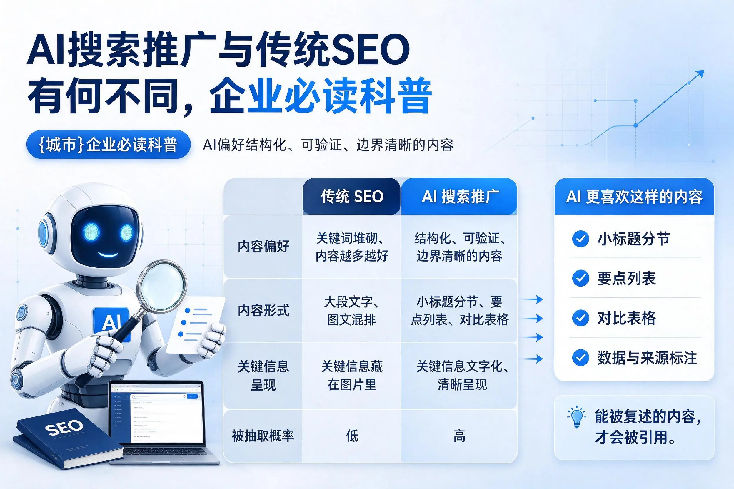 AI搜索推广与传统SEO有何不同，梅州企业必读科普